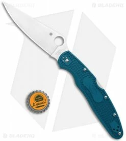 Spyderco Police 4 Lightweight Blue FRN Knife (4.3" Satin K390) C07FP4K390 -Kershaw Sales Shop Spyderco Police 4 Lightweight Blue FRN Satin C07FP4K390 BHQ 116278 jr bottlecap 2