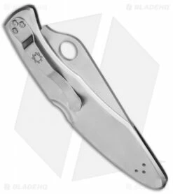 Spyderco Police Stainless Steel Folding Knife C07PS (4.125" Satin Serr) -Kershaw Sales Shop Spyderco Police SS Serr C07PS BHQ 8699 jr side 1
