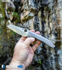 Spyderco Rassenti Paysan Integral Frame Lock Knife (3.8" S90V Stonewash) C238TIP -Kershaw Sales Shop Spyderco Rassenti Paysan Integral Frame Lock Knife S90V Stonewash C238TIP BHQ 81099 kp rock wall web 2