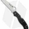Spyderco Rescue 3 Thin Red Line Knife Black FRN (3.6" Serr Satin) C14FSBKRD3