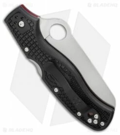 Spyderco Rescue 3 Thin Red Line Knife Black FRN (3.6" Serr Satin) C14FSBKRD3 -Kershaw Sales Shop Spyderco Rescue 3 Thin Red Line Knife Black FRN 3.6 Serr Satin C14FSBKRD3 BHQ 125864 LS Side
