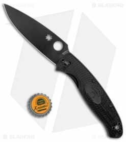 Spyderco Resilience Lightweight Liner Lock Knife Blackout (4.3" Black) C142PBBK -Kershaw Sales Shop Spyderco Resilience Lightweight LL Black FRN Black C142PBK BHQ 125851 jr bottlecap
