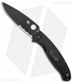 Spyderco Resilience Lightweight Liner Lock Knife Blackout (4.3" Black Serr)