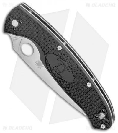 Spyderco Resilience Lightweight Liner Lock Knife Black FRN (4.25" Satin) C142PBK 2 Spyderco Resilience Lightweight Liner Lock Knife Black FRN (4.25" Satin) C142PBK - Image 2