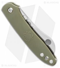 Spyderco Roadie Slip Joint Knife Olive Green FRN (2.1" Satin) C189PGR -Kershaw Sales Shop Spyderco Roadie Slip Joint Knife Olive Green FRN 2.1 Satin C189PGR BHQ 121038 LS Side