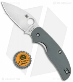 Spyderco Sage 1 Liner Lock Knife Gray G-10 (3" Satin Maxamet) C123GPGY -Kershaw Sales Shop Spyderco Sage 1 LL Gray G 10 Satin Maxamet C123GPGY BHQ 116287 jr bottlecap