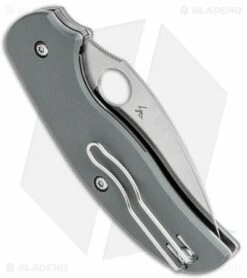 Spyderco Sage 1 Liner Lock Knife Gray G-10 (3" Satin Maxamet) C123GPGY -Kershaw Sales Shop Spyderco Sage 1 LL Gray G 10 Satin Maxamet C123GPGY BHQ 116287 jr side
