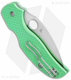 Spyderco Sage 5 Lightweight Compression Lock Knife Mint FRN (3" Satin M4) BHQ -Kershaw Sales Shop Spyderco Sage 5 Lightweight Compression Lock Mint FRN Satin C123PGRM4 BHQ 137711 jr side
