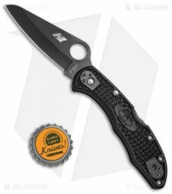 Spyderco Salt 2 Lock Back Knife Black FRN (3" Black) C88PBBK2 -Kershaw Sales Shop Spyderco Salt 2 LB Black FRN Black C88PBBK2 BHQ 71339 jr bottlecap