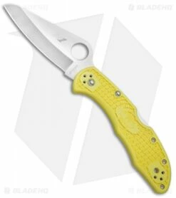 Spyderco Salt 2 Lock Back Knife Yellow FRN (3" Satin) C88PYL2