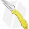 Spyderco Salt 2 Lockback Knife Yellow FRN (3" Satin Full Serr) C88SYL2