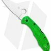 Spyderco Salt 2 Lightweight Lockback Knife Green FRN (3" Satin) C88FPGR2