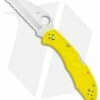 Spyderco Salt 2 Wharncliffe Knife Yellow FRN (2.89" Satin Serr) C88SWCYL2