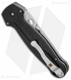Spyderco Schempp EuroEdge Liner Lock Knife Black G-10 (3.9" Satin) C215GP -Kershaw Sales Shop Spyderco Schempp EuroEdge LL Black G 10 C215GP BHQ 36435 jr side 2