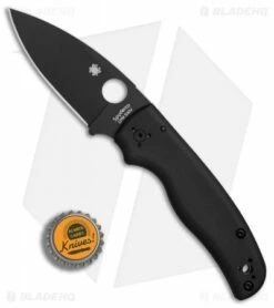 Spyderco Shaman Compression Lock Knife Black G-10 (3.6" Black) C229GPBK 8 Spyderco Shaman Compression Lock Knife Black G-10 (3.6" Black) C229GPBK -Kershaw Sales Shop Spyderco Shaman Black G10 black BHQ 78703 er bottlecap
