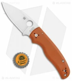 Spyderco Shaman Compression Lock Knife Orange G-10 (3.6" Satin REX 45) Sprint -Kershaw Sales Shop Spyderco Shaman Compression Lock Orange G 10 Satin C229GPBORE BHQ 106190 jr bottlecap