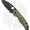 Spyderco Shaman Exclusive Green Canvas Micarta Knife (3.6" DLC M4) C229MPM4BK