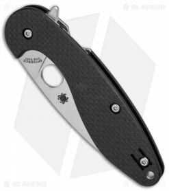 Spyderco Sliverax Compression Lock Knife CF/G-10 Laminate (3.5" Satin) C228CFP -Kershaw Sales Shop Spyderco Silverax cf G10 laminate satin BHQ 71313 er spine