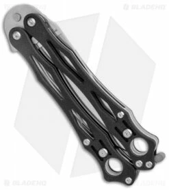 Spyderco SmallFly 2 Balisong Butterfly Knife Black G-10 (3.4" Satin) B02GP2 6 Spyderco SmallFly 2 Balisong Butterfly Knife Black G-10 (3.4" Satin) B02GP2 -Kershaw Sales Shop Spyderco SmallFly 2 Balisong Butterfly Black G 10 Satin B02GP2 BHQ 116286 jr side