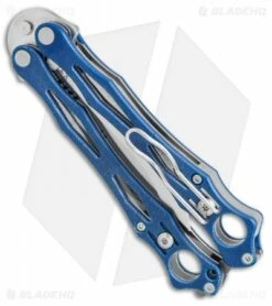 Spyderco SmallFly Blue G10 Butterfly Knife Balisong Flipper B02GPBL *Collection* -Kershaw Sales Shop Spyderco Smallfly blue G10 butterfly knife balisong flipper B02GPBL BHQ 8984 er side