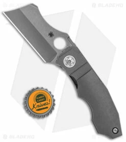 Spyderco Stovepipe Frame Lock Knife Titanium (2.8" Stonewash) C260TIP -Kershaw Sales Shop Spyderco Stovepipe FL Ti SW C260TIP BHQ 139723 jr bottlecap