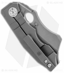 Spyderco Stovepipe Frame Lock Knife Titanium (2.8" Stonewash) C260TIP -Kershaw Sales Shop Spyderco Stovepipe FL Ti SW C260TIP BHQ 139723 jr side