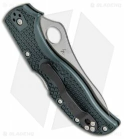 Spyderco Stretch 2 Lightweight Knife British Racing Green FRN (3.4" Satin ZDP) -Kershaw Sales Shop Spyderco Stretch 2 Lightweight British Racing Green FRN C90PGRE2 BHQ 50824 jr side 2
