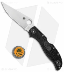 Spyderco Stretch 2 XL Lockback Knife Black FRN (4" Satin) C258PBK -Kershaw Sales Shop Spyderco Stretch 2 XL LB Black FRN Satin C258PBK BHQ 139720 jr bottlecap