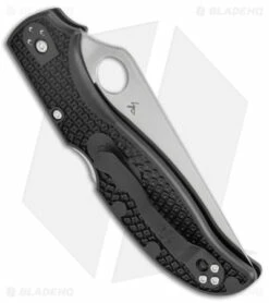 Spyderco Stretch 2 XL Lockback Knife Black FRN (4" Satin) C258PBK -Kershaw Sales Shop Spyderco Stretch 2 XL LB Black FRN Satin C258PBK BHQ 139720 jr side