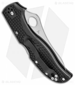 Spyderco Stretch 2 Lightweight Knife Black FRN (3.4" Satin) C90PBK2 -Kershaw Sales Shop Spyderco Stretch 2 lightweight black FRN satin C90PBK2 BHQ 50823 er side