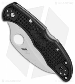 Spyderco Tasman Salt 2 Lock Back Knife Black FRN (2.8" Satin) C106PBK2 -Kershaw Sales Shop Spyderco Tasman Salt 2 black FRN satin BHQ 71329 er spine 2
