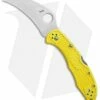Spyderco Tasman Salt 2 Lock Back Knife Yellow FRN (2.8" Satin) C106PYL2