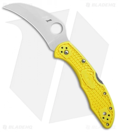 Spyderco Tasman Salt 2 Lock Back Knife Yellow FRN (2.8" Satin) C106PYL2 1 Spyderco Tasman Salt 2 Lock Back Knife Yellow FRN (2.8" Satin) C106PYL2