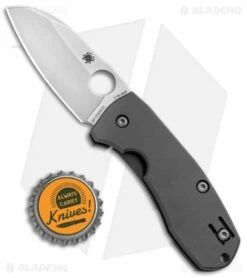 Spyderco Techno 2 Frame Lock Knife Titanium (2.55" Stonewash) C158TIP2 -Kershaw Sales Shop Spyderco Techno 2 FL Ti SW C158TIP2 BHQ 80867 jr bottlecap