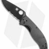 Spyderco Tenacious Folding Knife Carbon Fiber/G-10 (3.3" Black Serr) C122CFBBKPS