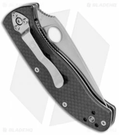 Spyderco Tenacious Folding Knife Carbon Fiber/G-10 (3.375" Satin Serr) C122CFPS -Kershaw Sales Shop Spyderco Tenacious CF G 10 Satin Serr C122CFPS BHQ 76660 jr side