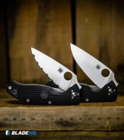 Spyderco Tenacious Lightweight Knife FRN (3.375" Satin Full Serr) C122SBK -Kershaw Sales Shop Spyderco Tenacious Folding Knife G 10 Satin C122GP BHQ 2754 kp crate web