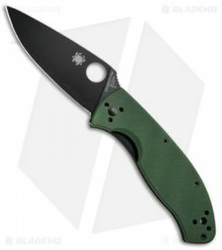 Spyderco Tenacious Liner Lock Knife Green G-10 (3.39" Black) C122GPBGR