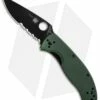 Spyderco Tenacious Liner Lock Knife Green G-10 (3.39" Black Serr) C122GPSBGR