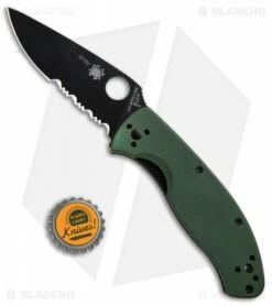 Spyderco Tenacious Liner Lock Knife Green G-10 (3.39" Black Serr) C122GPSBGR 7 Spyderco Tenacious Liner Lock Knife Green G-10 (3.39" Black Serr) C122GPSBGR -Kershaw Sales Shop Spyderco Tenacious LL Green G010 Black C122GPSBGR BHQ 61869 jr bottlecap 2