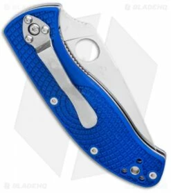 Spyderco Tenacious Lightweight Blue FRN Knife (3.4" Satin Serr S35VN) C122PSBL -Kershaw Sales Shop Spyderco Tenacious Lightweight Blue FRN Knife 3.4 Satin Serr S35VN C122PSBL BHQ 116283 LS Side