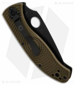 Spyderco Tenacious Lightweight Folding Knife OD Green FRN (3.4" Black Serr) -Kershaw Sales Shop Spyderco Tenacious Lightweight Folding Knife OD Green FRN 3in Black Serr BHQ 120673 td side