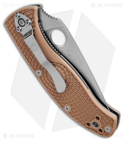 Spyderco Tenacious Lightweight Folding Knife Tan FRN (3.4" Satin) 3 Spyderco Tenacious Lightweight Folding Knife Tan FRN (3.4" Satin) - Image 3
