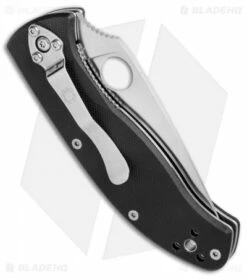 Spyderco Tenacious Folding Knife G-10 (3.375" Satin Serr) C122GPS -Kershaw Sales Shop Spyderco Tenacious black G10 satin serr BHQ 2396 jr side