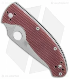 Spyderco Tenacious Liner Lock Knife Red Checkered G-10 (3.375" Satin) C122GPRC -Kershaw Sales Shop Spyderco Tenacious red checkered G10 satin BHQ 74709 er spine