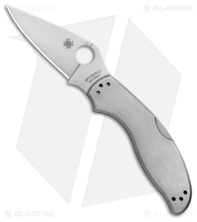 Spyderco UpTern Lock Back Knife Stainless Steel (2.9" Satin) 1 Spyderco UpTern Lock Back Knife Stainless Steel (2.9" Satin)