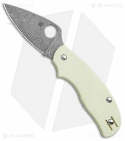 Spyderco Urban Slipit Knife Sprint Run Ivory G-10 (2.5" Damascus) C127GPIVD