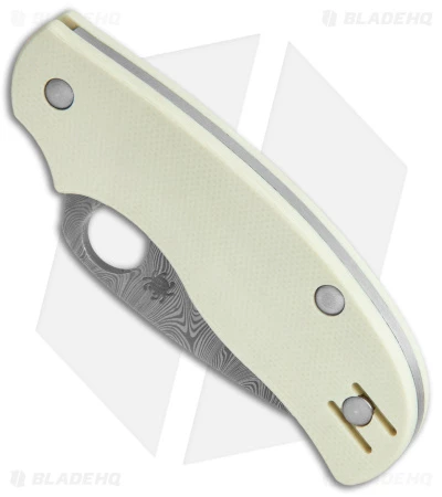 Spyderco Urban Slipit Knife Sprint Run Ivory G-10 (2.5" Damascus) C127GPIVD 2 Spyderco Urban Slipit Knife Sprint Run Ivory G-10 (2.5" Damascus) C127GPIVD - Image 2
