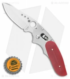 Spyderco Viele Phoenix Sprint Run Ball-Bearing Lock Knife Red G-10 (3" Satin) -Kershaw Sales Shop Spyderco Viele Phoenix Sprint Run Ball Bearing Lock Knife Red G 10 3 Satin BHQ 121036 LS Bottlecap