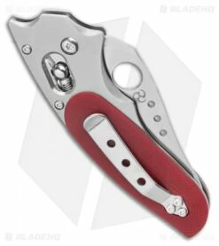 Spyderco Viele Phoenix Sprint Run Ball-Bearing Lock Knife Red G-10 (3" Satin) -Kershaw Sales Shop Spyderco Viele Phoenix Sprint Run Ball Bearing Lock Knife Red G 10 3 Satin BHQ 121036 LS Side